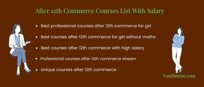 After 12th commerce courses list with salary