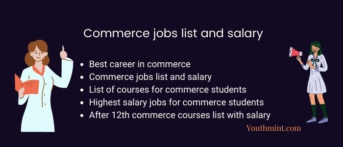 commerce jobs list and salary